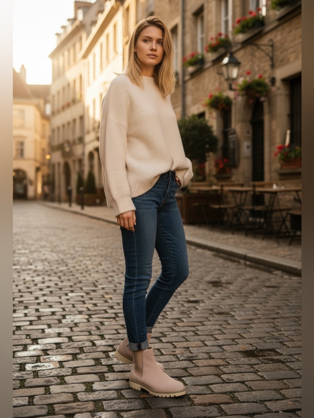 Crown Vintage Suede Chelsea Booties in Beige